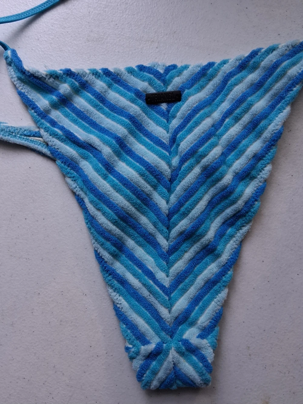 triangl swimwear Aqua Blue Chevron Tie-Side Bikini Bottom
